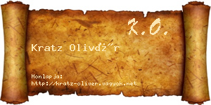 Kratz Olivér névjegykártya